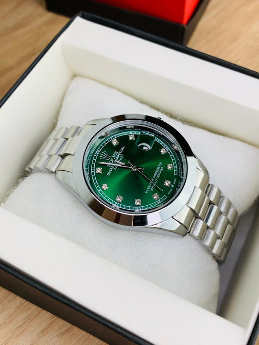 Alpha Stone Model With Date (Silver Green)