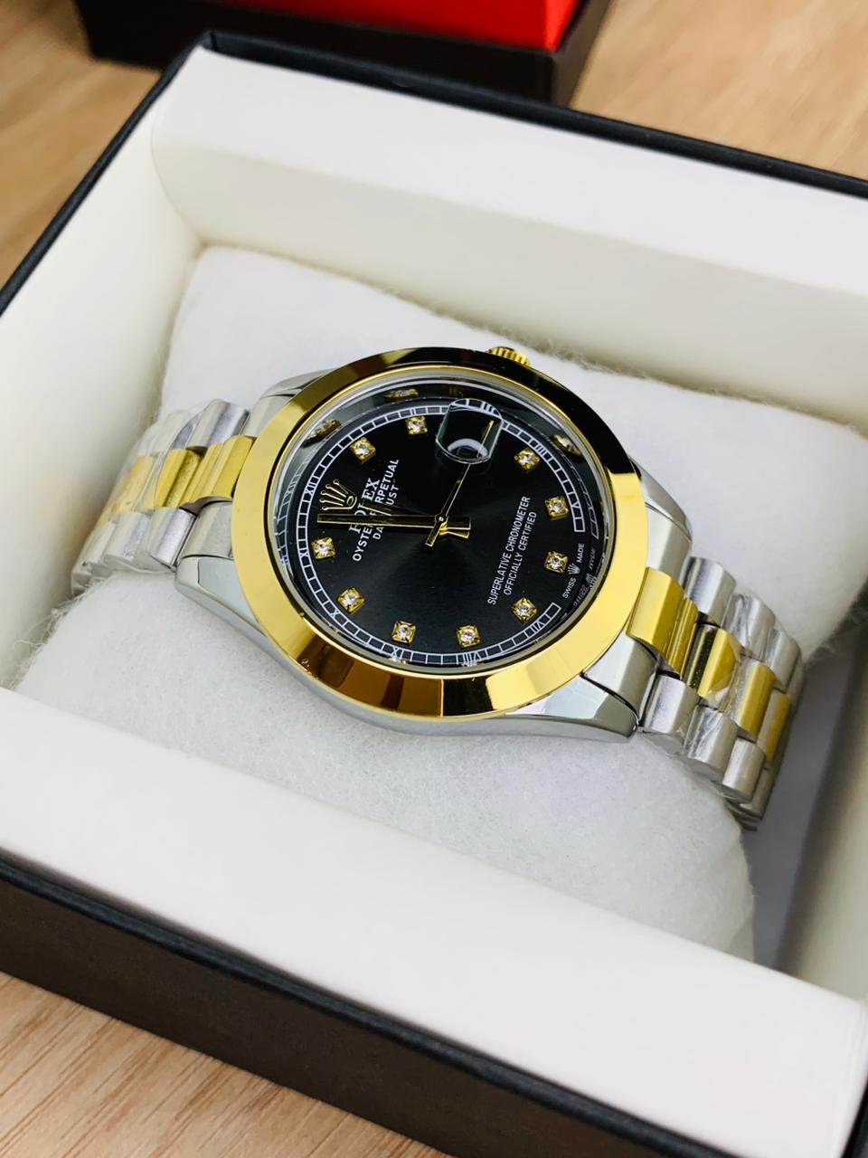 Alpha Stone Model With Date (Two Tone Black)