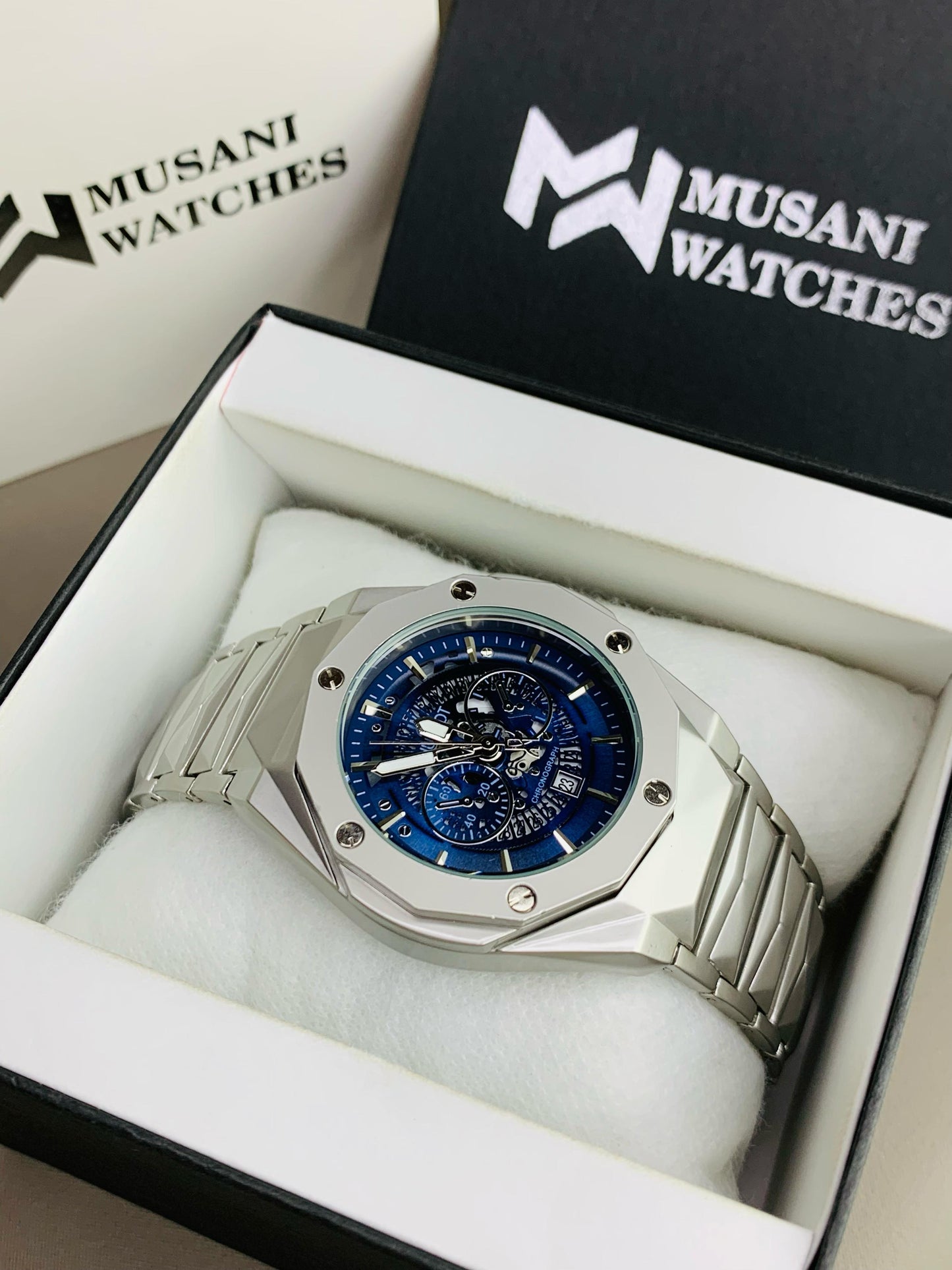 HB Skeleton Diamond Cut | Date Adjustment (Dark Blue)