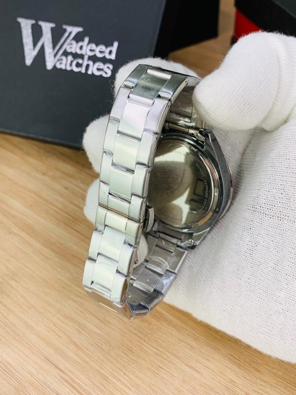 Tisso Silicam Model With Date Feature & Master Lock (Silver Black)
