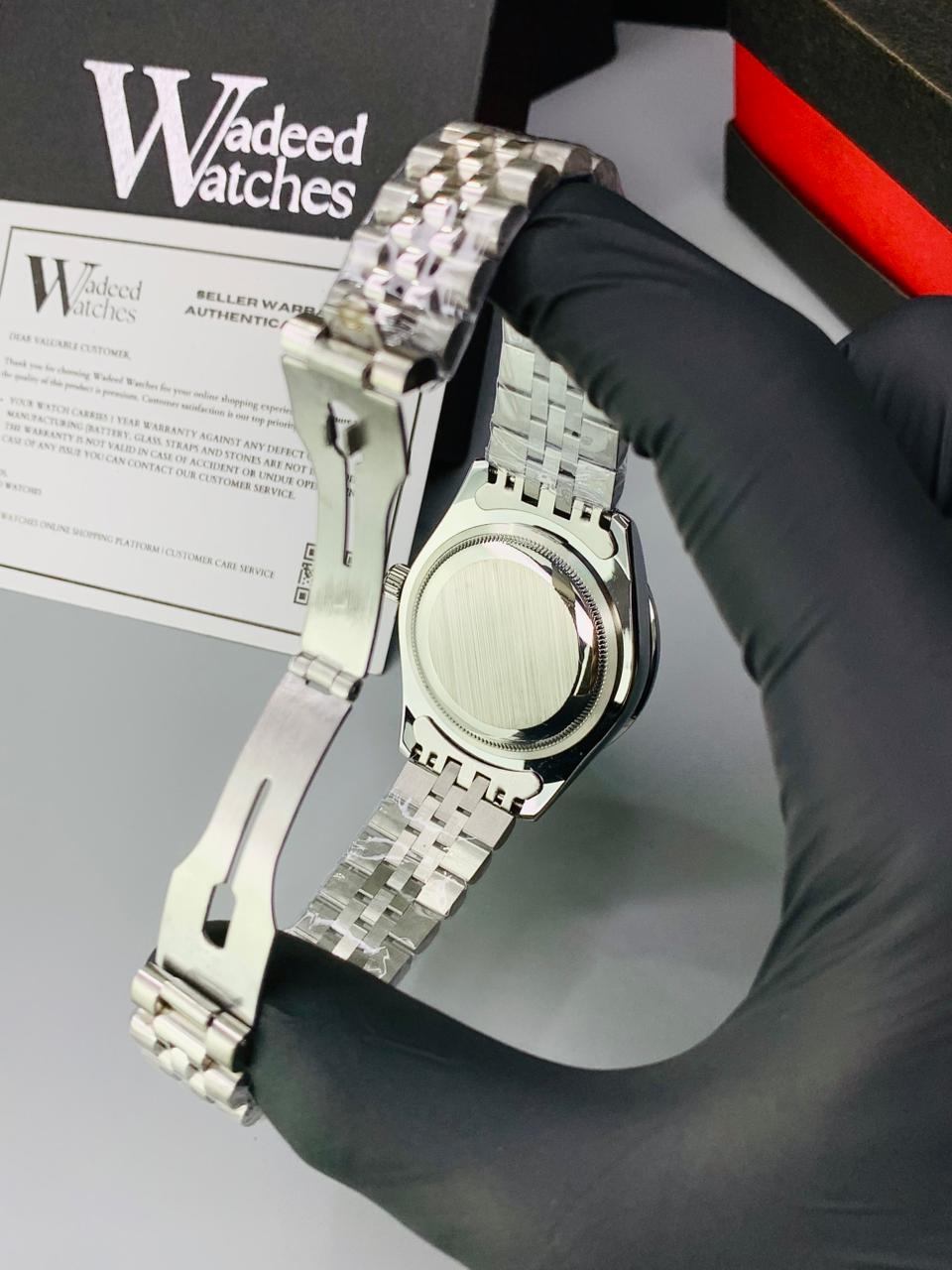 High Quality Skydweller Model | Jubilee Chain | Date Adjustment (Silver White)
