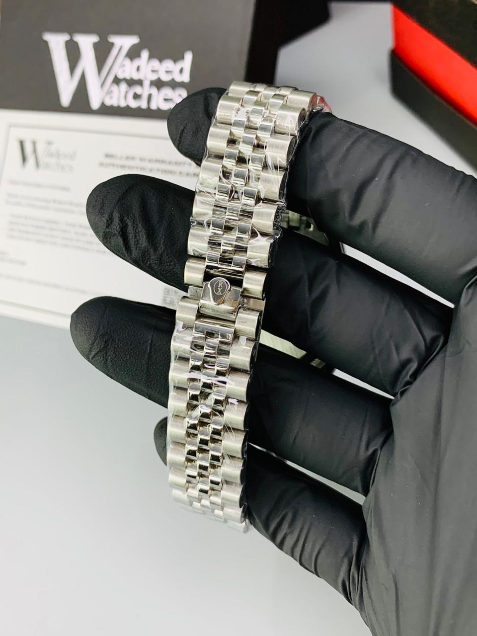 High Quality Skydweller Model | Jubilee Chain | Date Adjustment (Silver White)
