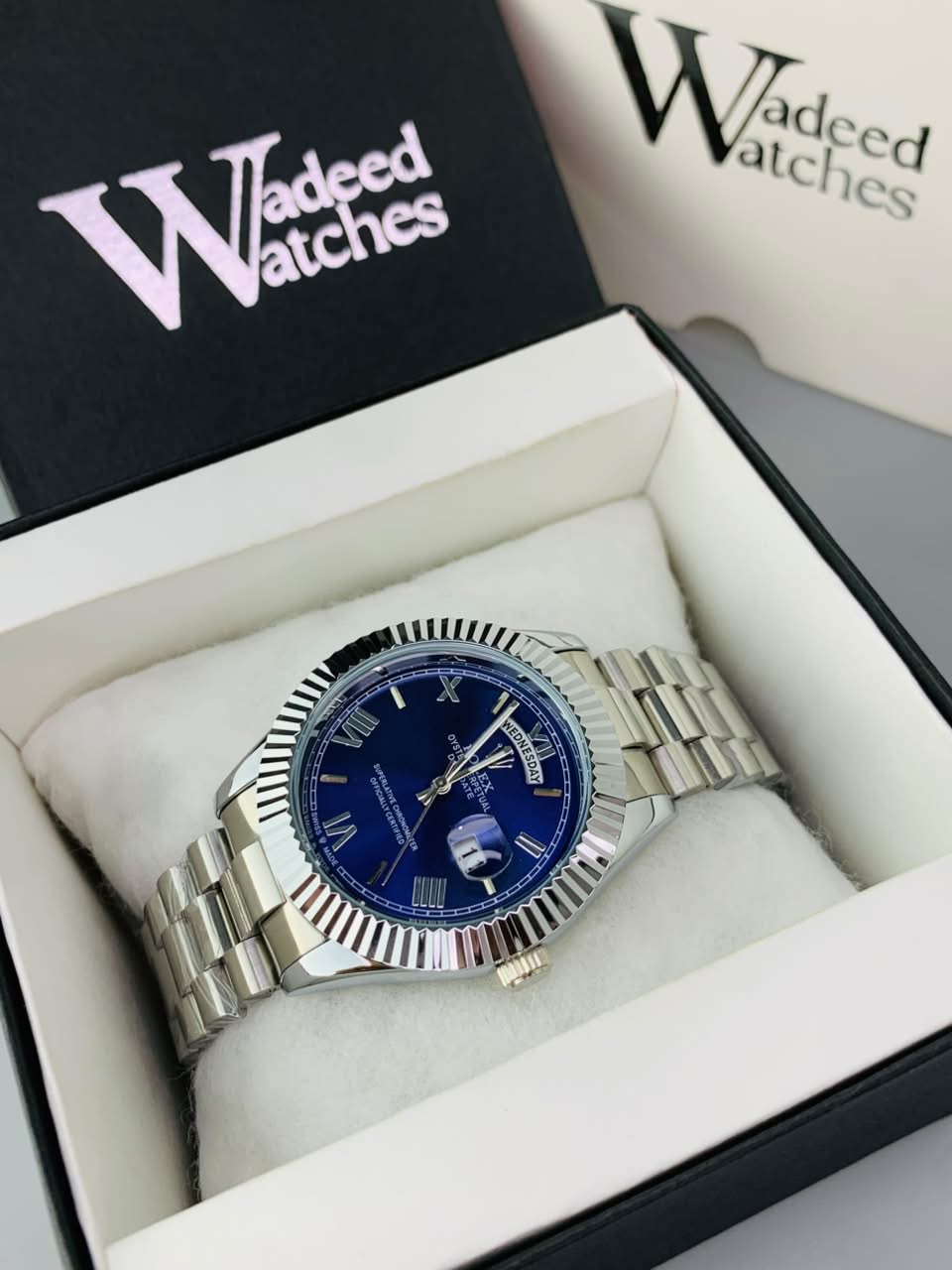 Rlx Fluted Bezel Day And Date Model (Blue)
