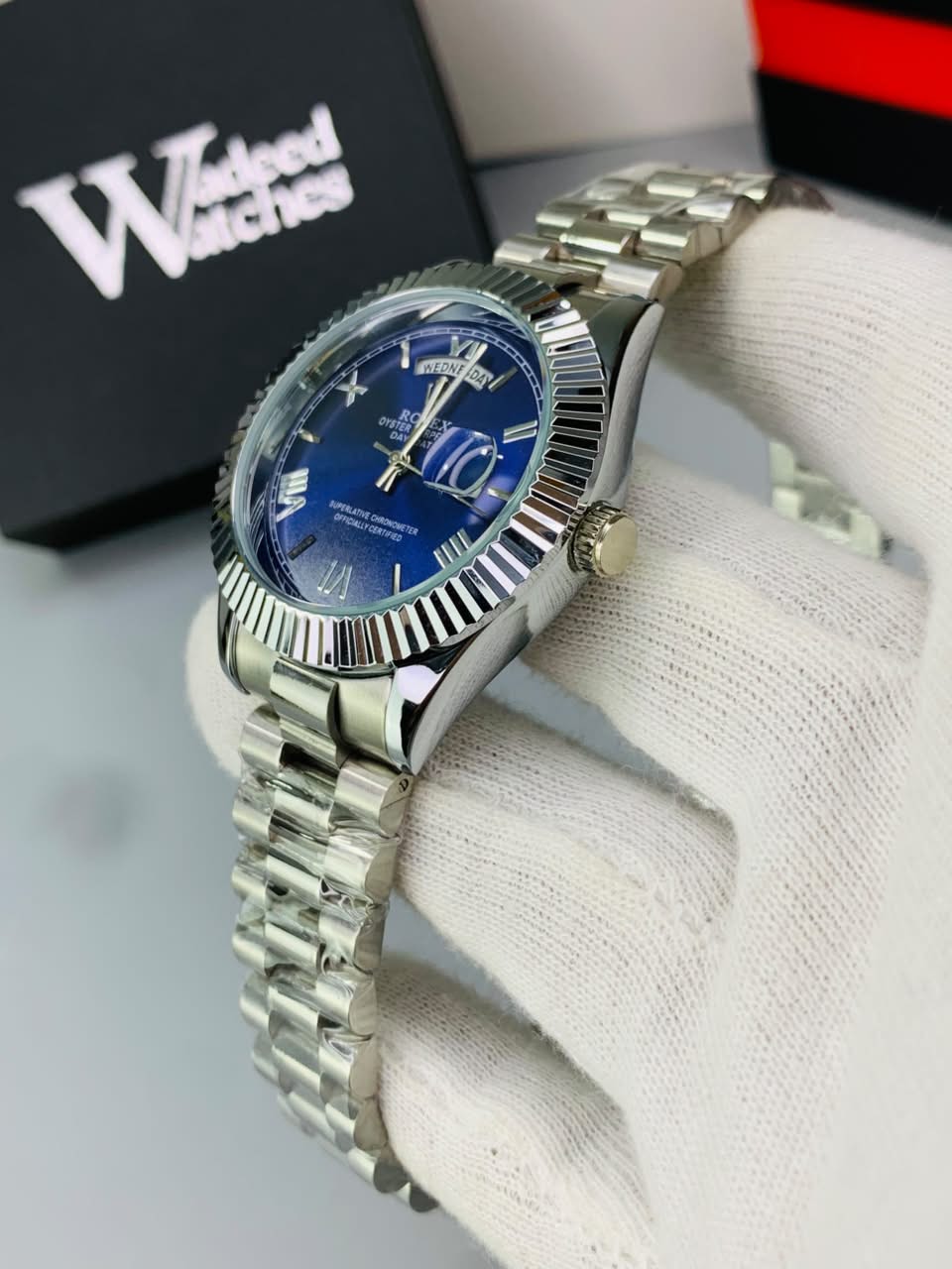 Rlx Fluted Bezel Day And Date Model (Blue)