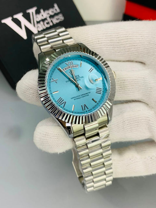 Rlx Fluted Bezel Day And Date Model (Tiffany)