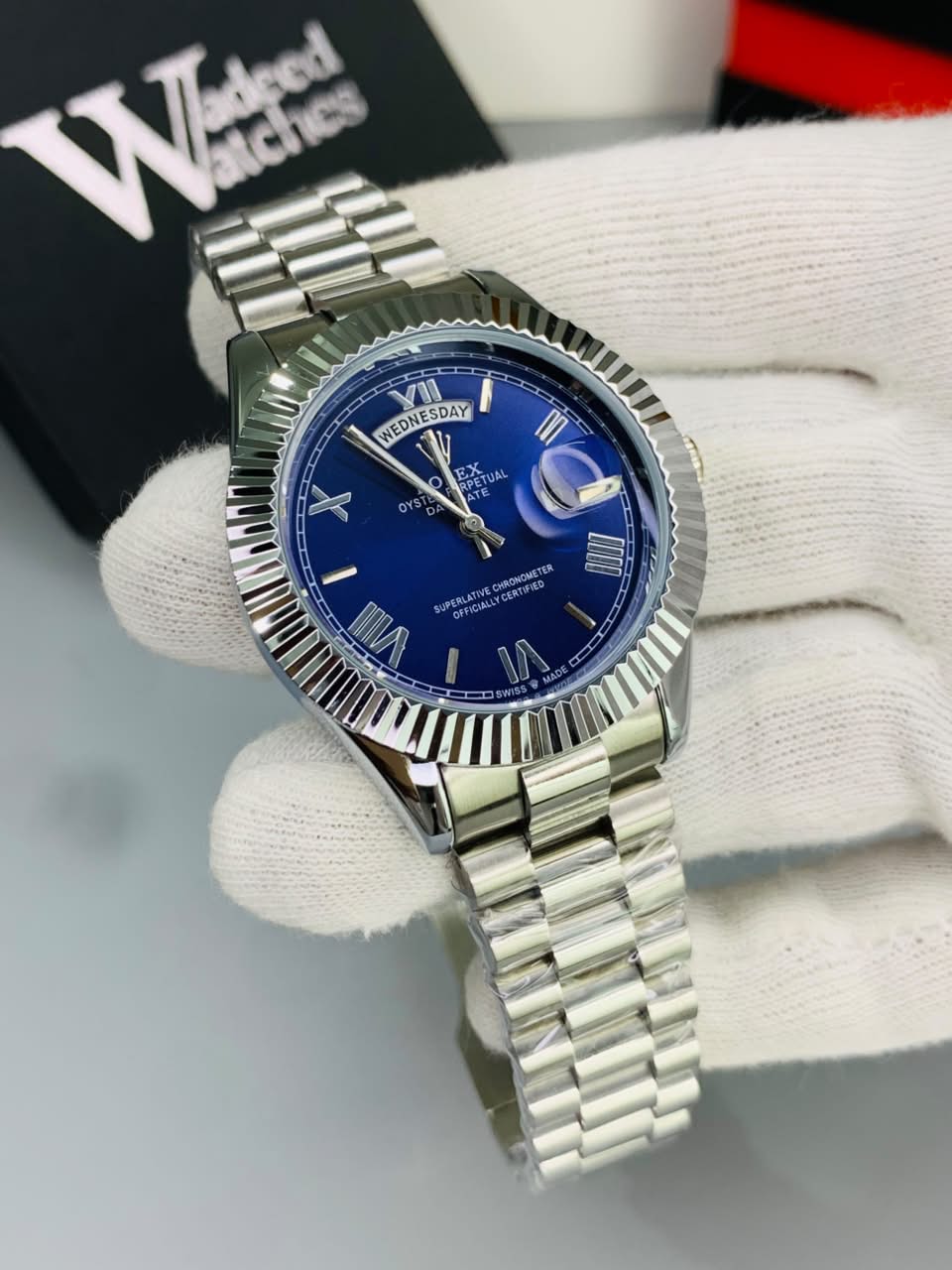 Rlx Fluted Bezel Day And Date Model (Blue)