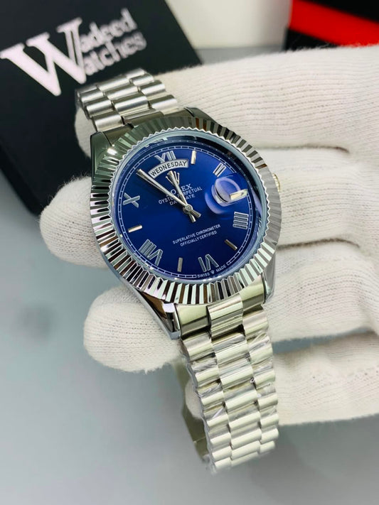 Rlx Fluted Bezel Day And Date Model (Blue)