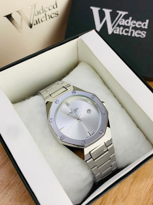 Shiny AP Model WIth Date (Silver White)