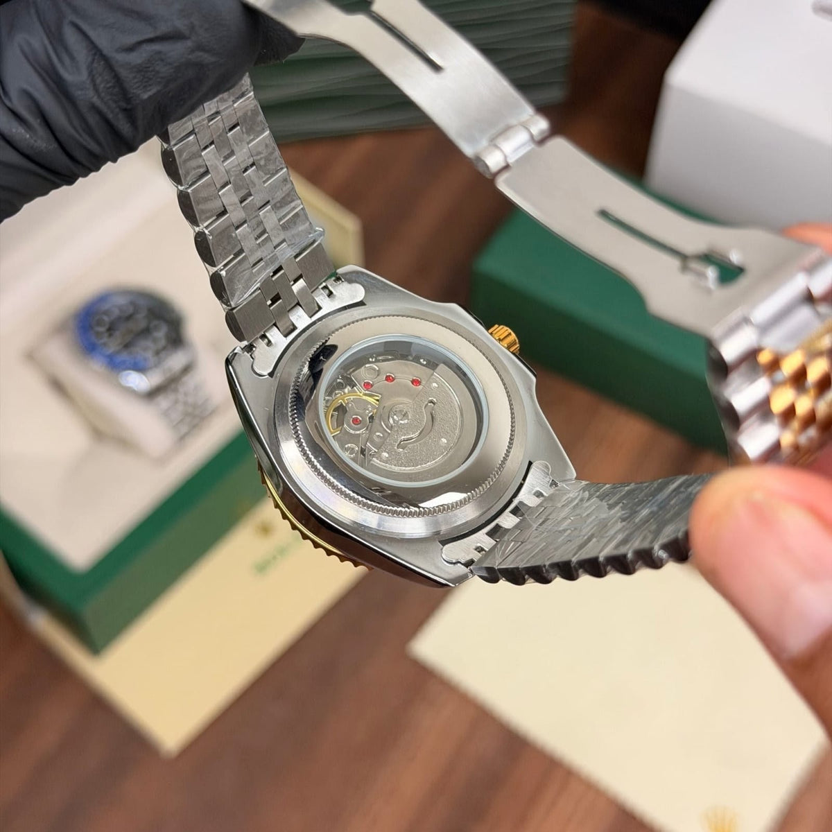 GMT Semi Auto Jubilee Chain | Date Working (Gold Black)