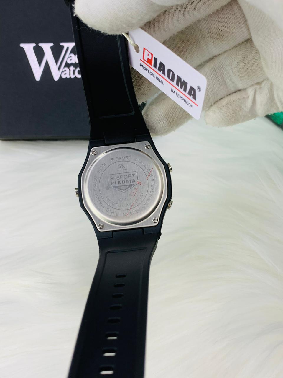 Original Piaoma Full Waterproof | Dual time (Full Black)