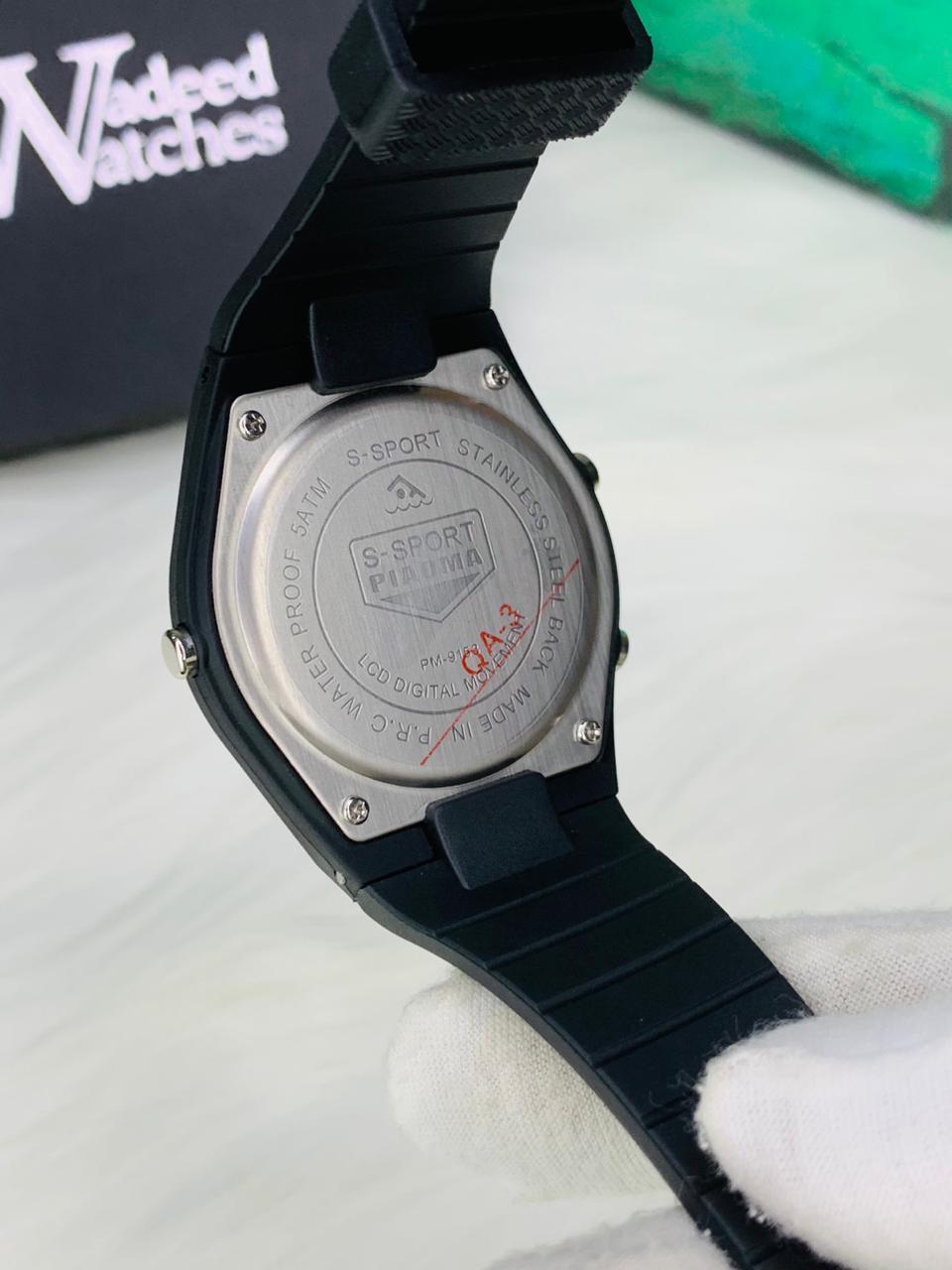 Original Piaoma Full Waterproof | Dual time (Texture Black)