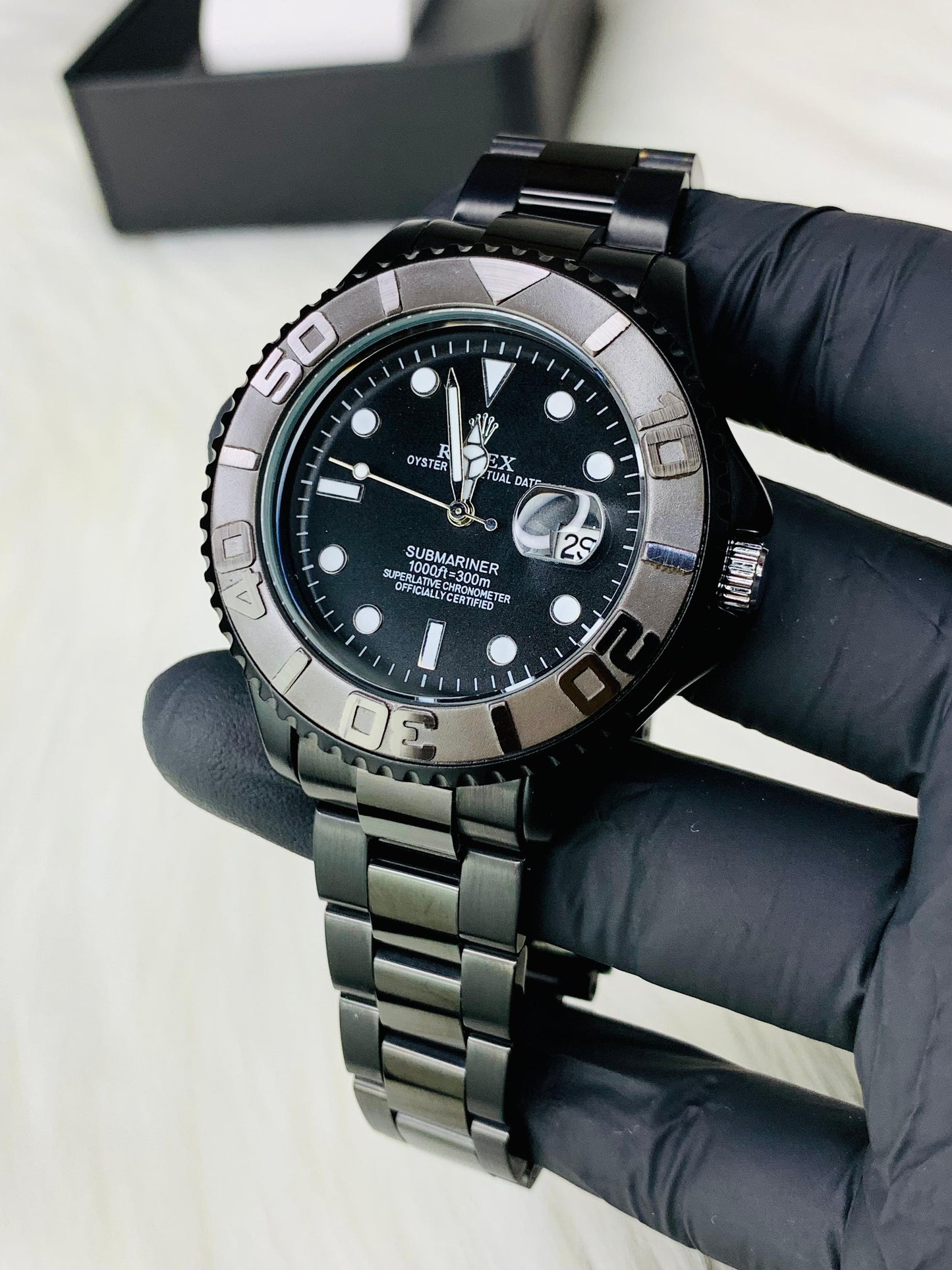 Bold Vantablack Watch With Rotating Bezel