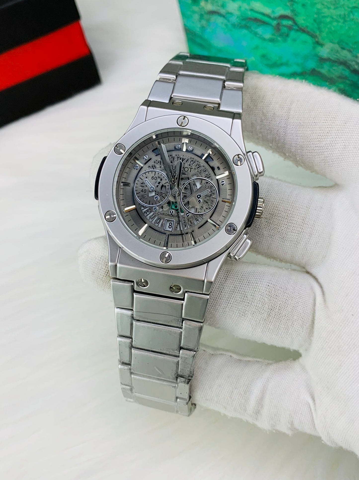 HB Skeleton With Date (Silver Grey)