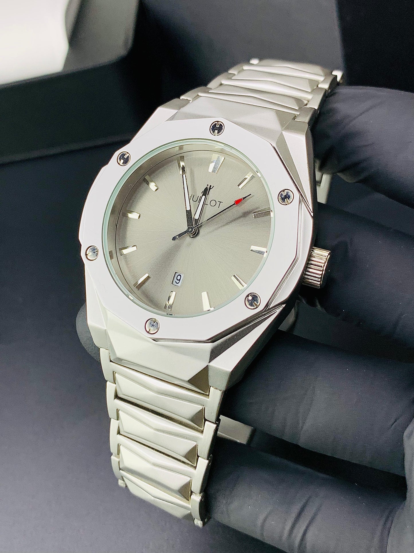 HB Plain Diamond Cut | Date Adjustment (Full Silver)